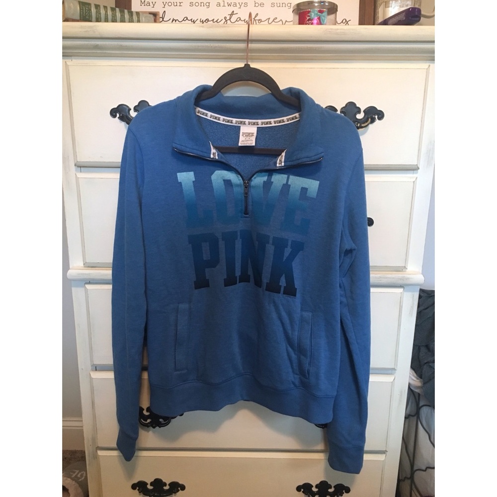 VS PINK Quarter-Zip Pullover